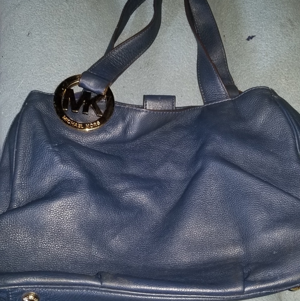 Michael Kors Women's Large Blue Shoulder Tote